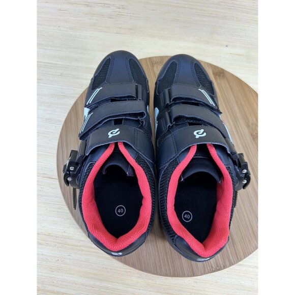 Peloton Black Leather Cycling Shoes Unisex Size 40 US Womens 9 Mens 7 - Picture 6 of 7